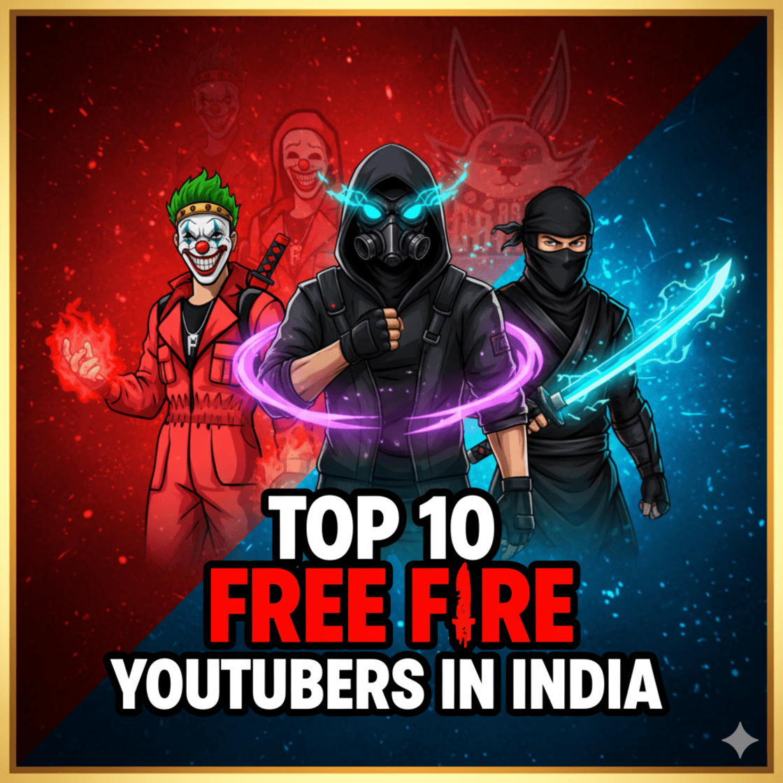 Top 10 Garena Free Fire YouTubers in India Creating History in the Gaming World