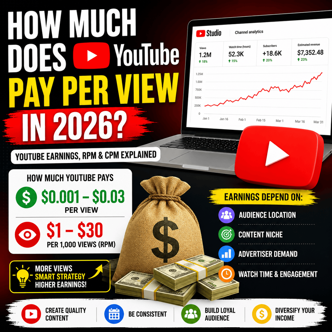 How Much Does YouTube Pay Per View in 2026? Complete Earnings Guide